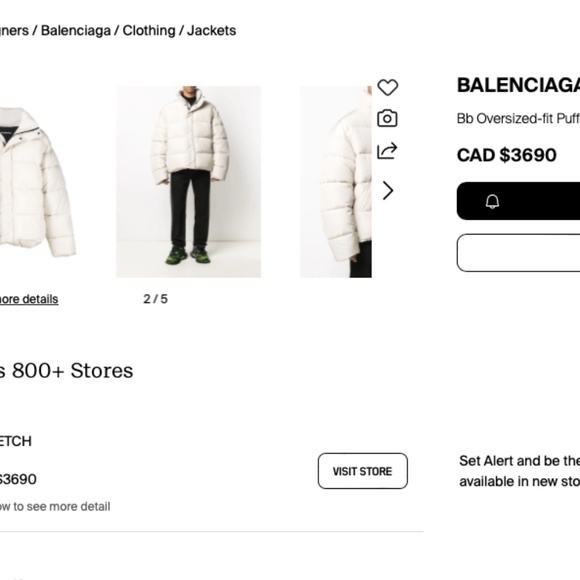 AUTHENTIC new BALENCIAGA oversized BB Technical PUFFER Jacket Demna before gucci - Picture 15 of 16